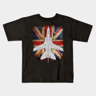 Tornado Jet Fighter Aircraft RAF Airplane Plane UK Union Jack Kids T-Shirt